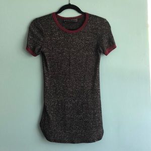 Dark tight fitting top